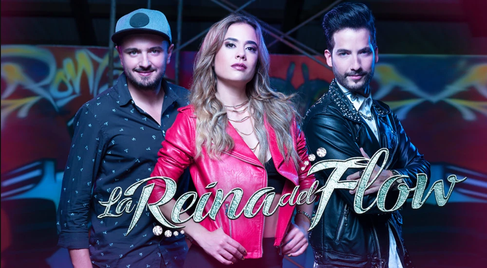 Afiche de La reina del flow con Andrés Sandoval